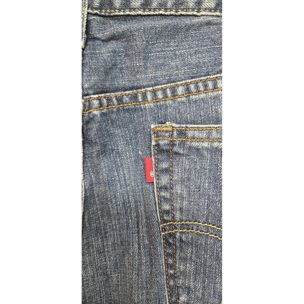 Levi's 527 Jeans Men's 38x30 Medium Wash Blue Denim Slim Bootcut Whiskering - Picture 5 of 7